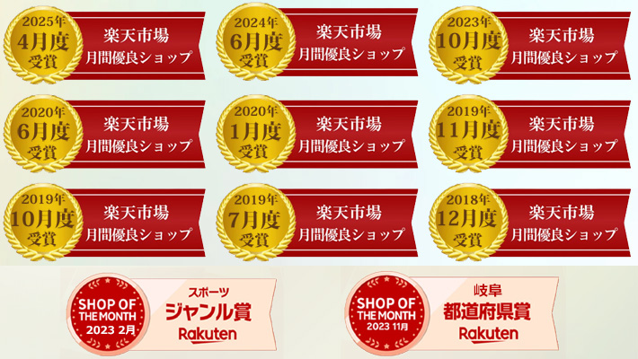 楽天市場月間優良ショップ