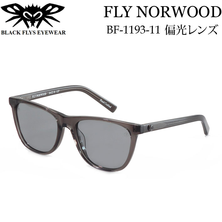 BLACK FLYS ブラックフライ サングラス [BF-1193-11] FLY NORWOOD フライ ノーウッド [CLEAR  GREY／GREY POLARIZED] 偏光レンズ ジャパンフィット