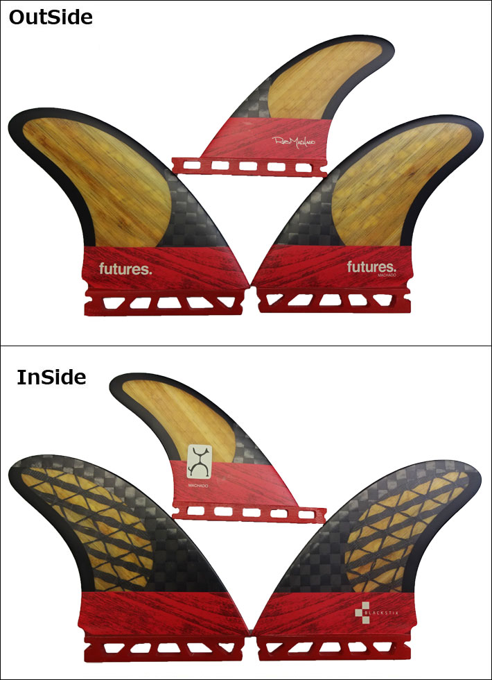 [店内ポイント10倍中!!] future fin フューチャーフィン [ツインスタビライザー] RTM HEX BLACKSTIX3.0  BAMBOO V2 FOIL ROB MACHADO 2+1 ロブ・マチャド 3枚セット
