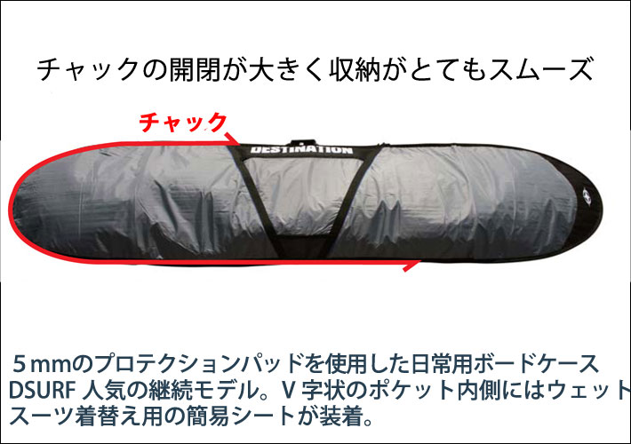 サーフボードケース トラベルケース ロングボード DESTINATION