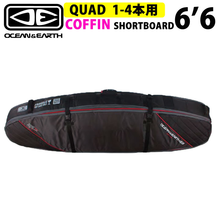 OCEAN＆EARTH サーフボードケース QUAD COFFIN SHORTBOARD XP 6'6