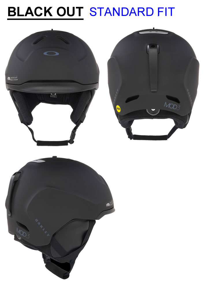 21-22 OAKLEY オークリー Helmet ヘルメット MOD3 MIPS モッドスリー ミップス BLACK OUT ブラックアウト  STANDARD FIT スノーボード