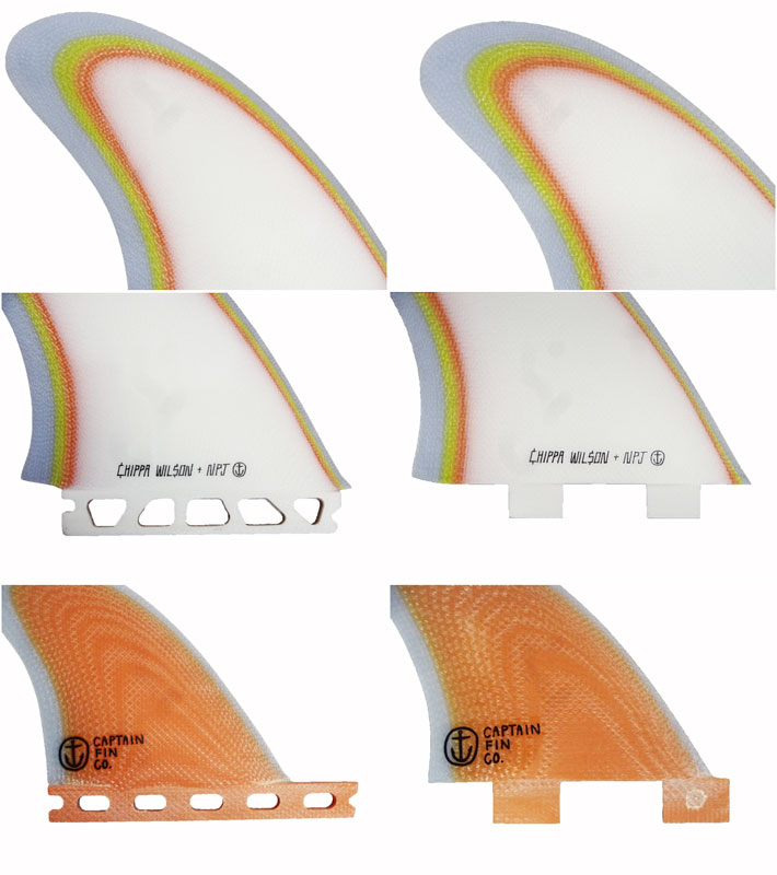 CAPTAIN FIN キャプテンフィン ツインスタビライザーフィン Chippa Wilson NPJ Twin ESP with Trailer  5.7 [ORANGE] チッパ・ウィルソン FIBERGLASS ショートボード用フィン FCS／FUTURE 2+1フィン