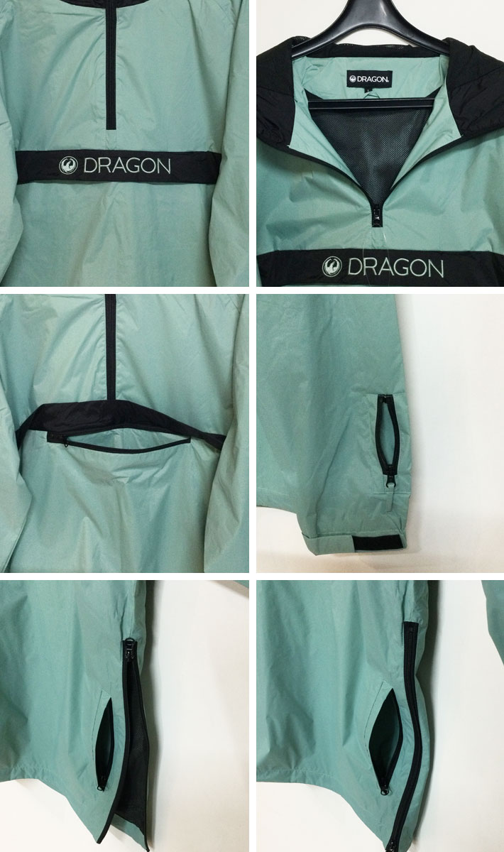 セール】front embroidery raglan sleeves nylon jacket