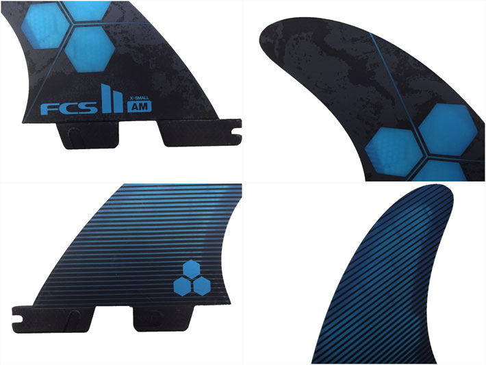 [店内ポイント20倍中!!] FCS2 FIN エフシーエス2フィン ショートボード用 AM PC TRI アルメリック パフォ－マンスコア トライ  [CYAN] [XS／GROM] 3FIN スラスター フィン サーフボード [日本正規品]