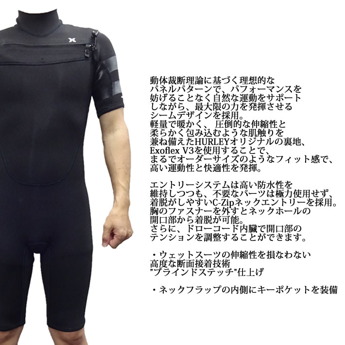 2022 Hurley ハーレー ウェットスーツ [MZSPAD22] スプリング メンズ 2mm ｘ 2mm CHEST ZIP チェストジップ  ADVANTAGE PLUS アドバンテージ プラス サーフィン