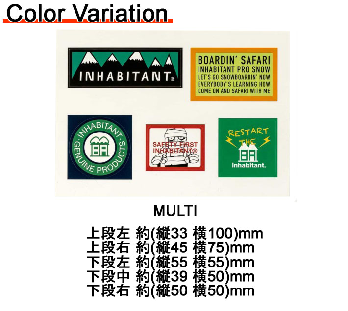 22-23 inhabitant インハビタント Inhabitant sticker [ISM22AC05] ステッカー スノーボード スケボー  メンズ レディース