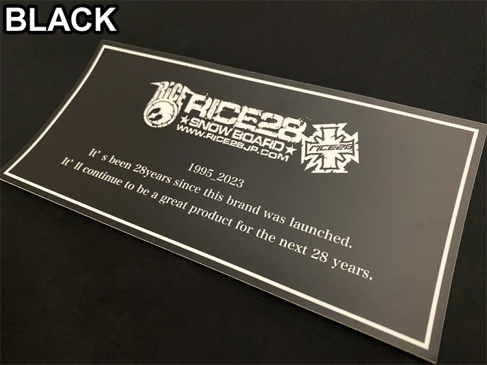 RICE28 ライス28 プリントステッカー 【E】 [ BLK / WHT ] シール