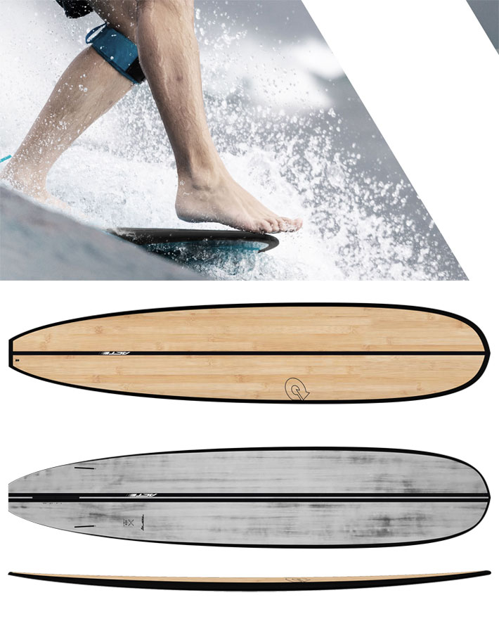 torq surfboard トルク サーフボード ACT DON NR 9'1 [Black Rail Bamboo] ロングボード 1+2 BOX  future 5Plug [営業所止め送料無料]