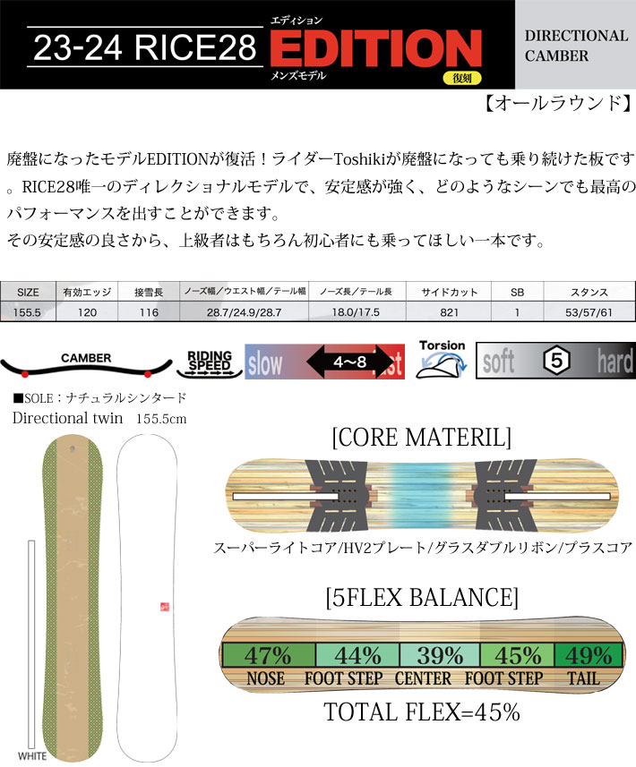 RICE28　Edition 155.5 　ライス28 エディション