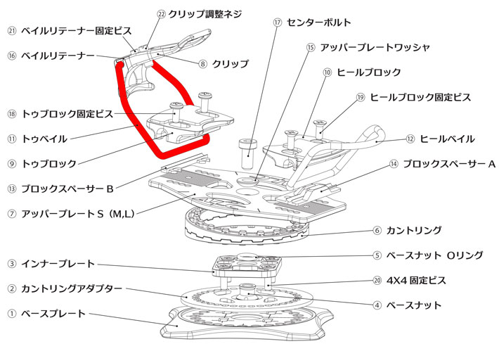 ALC エーエルシー トゥベイル [11] アルペン ボード パーツ