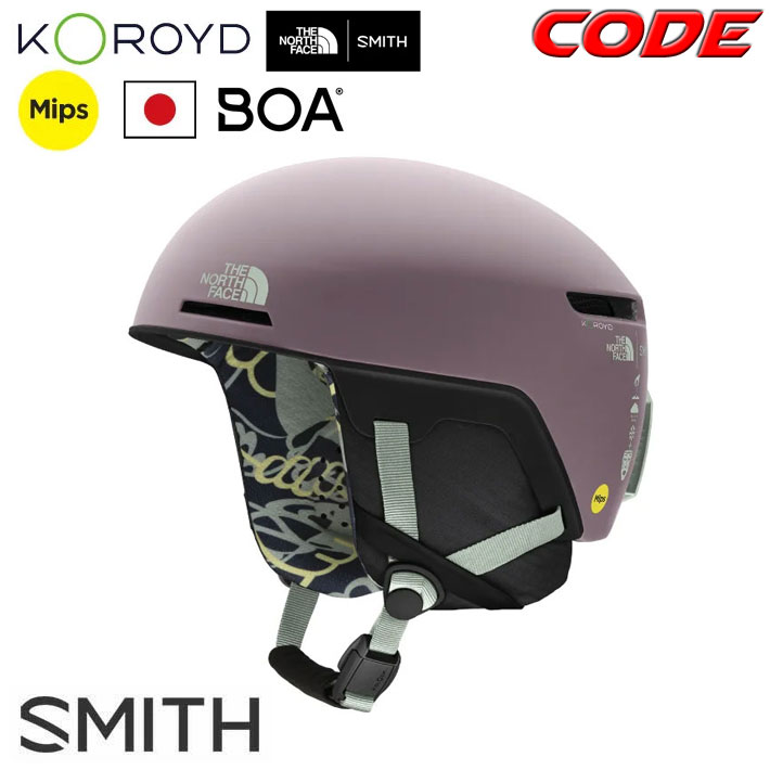 23-24 SMITH ヘルメット スミス コード Code [MIPS ASIA FIT] THE NORTH FACE ノースフェイス ミップス  ジャパンフィット HELMET スノーボード 日本正規品