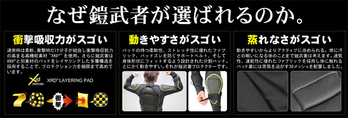 [10月以降入荷予定] 鎧武者 プロテクター ヨロイムシャ ボディー プロテクター Body Protector [YM-1735] 上半身 長袖  肘当て ユニセックス XRD ORIGINAL シリーズ スノーボード スノボー YOROI MUSHA