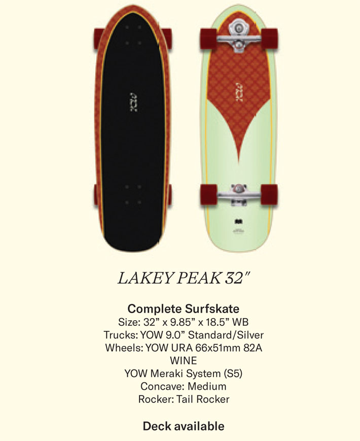 YOW SURFSKATE ヤウ LAKEY PEAK 32インチ [36] サーフスケート MERAKI ...