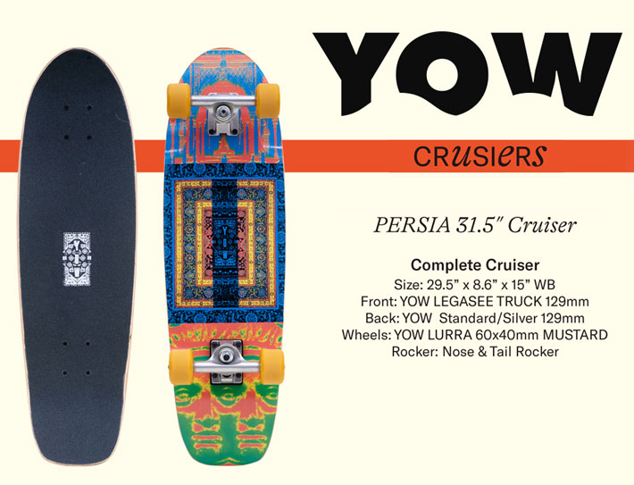 YOW SURFSKATE ヤウ PERSIA 29.5インチ [8] サーフスケート CRUSIERS