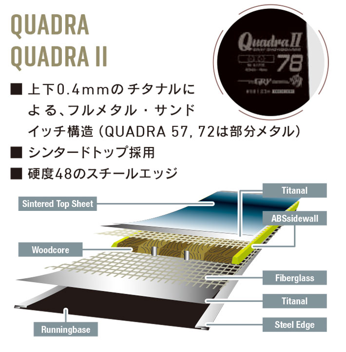 即出荷] 24-25 GRAY SNOWBOARDS グレイ QUADRA クアドラ メンズ