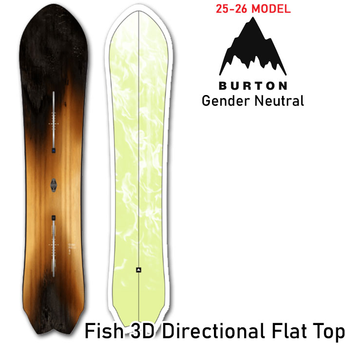 25-26 バートン スノーボード BURTON 3D Fish Directional Flat Top