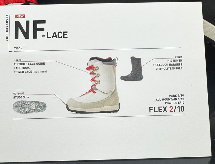 fluxブーツ FLUX BINDINGS 予約 フラックス ブーツ BOOTS NF-LACE 25-26