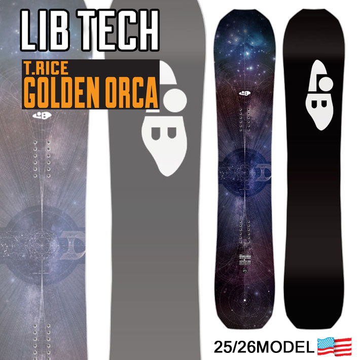 シーズン前限定価格⭐︎LibTechゴールデンオルカ150cm 25-26 LIB TECH リブテック スノーボード T.RICE GOLDEN ORCA トラビス