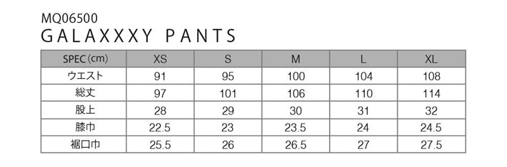 予約商品] 25-26 MARQLEEN GALAXXXY PANTS MQ06500 マークリーン