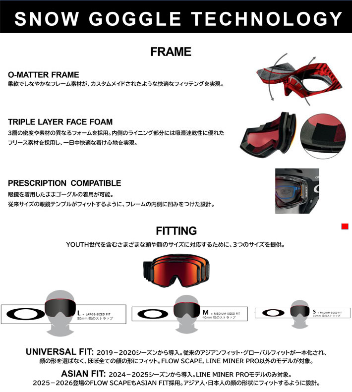 予約] 25-26 ゴーグル OAKLEY オークリー LINE MINER PRO L