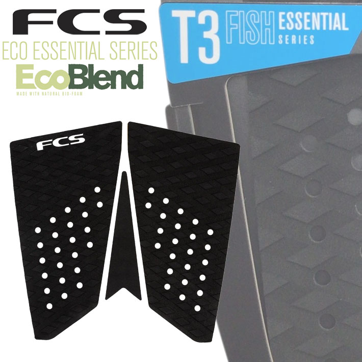 FCS T3 Essential Series デッキパッド 3ピース FCS デッキパッド [T-3 PIN] サーフトラクション 3ピース エフ