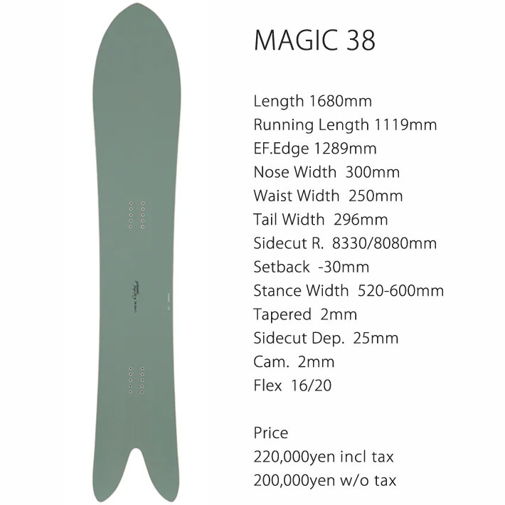 予約商品] 25-26 GENTEMSTICK ゲンテンスティック MAGIC38 168cm