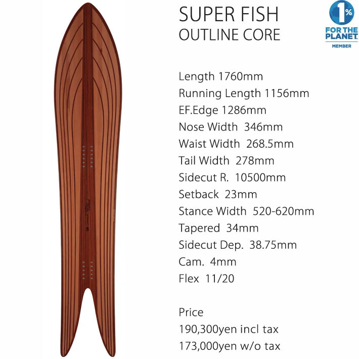 予約商品] 25-26 GENTEMSTICK SUPER FISH OUTLINE CORE 176cm