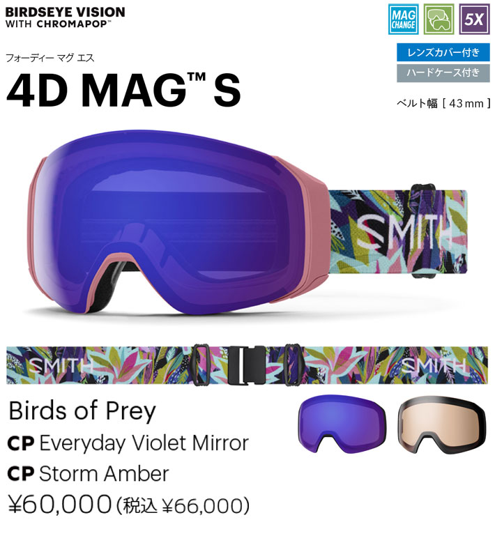 25-26 SMITH ゴーグル スミス 4D MAG S フォーディー マグ エス Birds