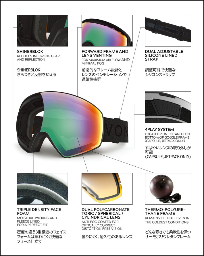 25-26 VONZIPPER ゴーグル ボンジッパー CLEAVER クリーバー BF21M-709