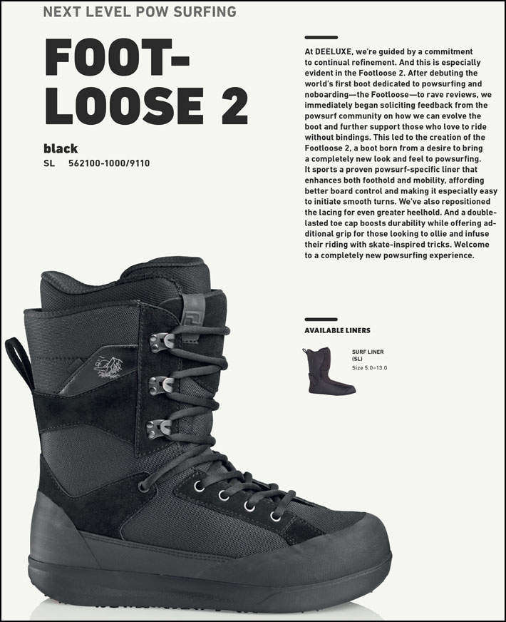 DEELUXE　Footloose２ スノースケート雪板スクート 予約商品] 26-27 DEELUXE ブーツ FOOTLOOSE2 ディーラックス フット
