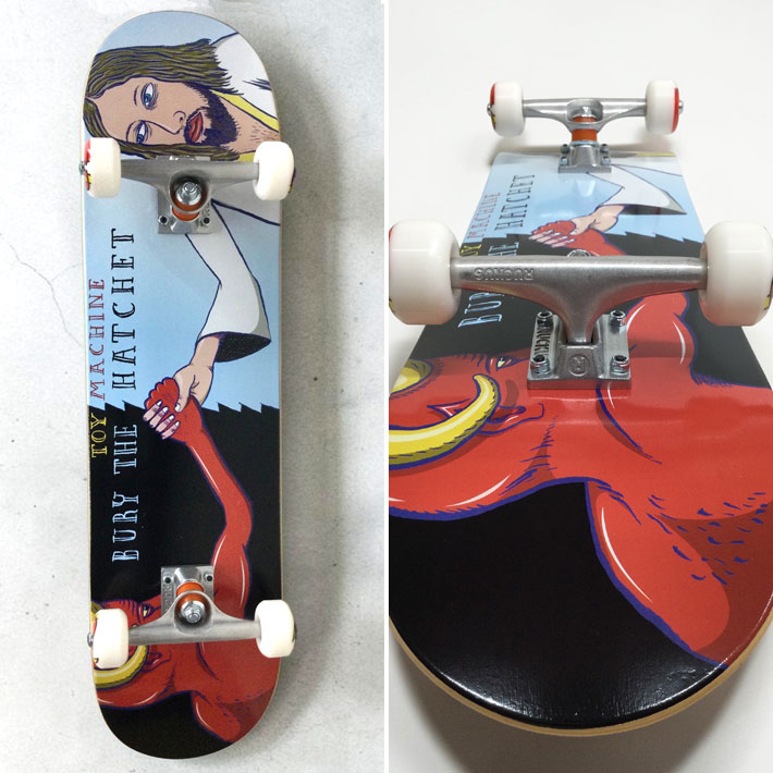 スポーツトイ・アクショントイ Dales by a-rt トイマシーン スケートボード コンプリート TOY MACHINE BURY THE