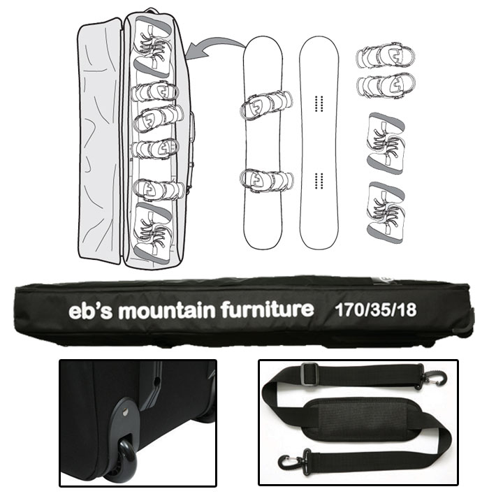 25-26 eb's スノーボードケース ウィール付き キャスター 4500340