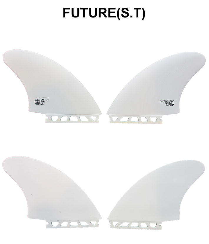 CAPTAIN FIN キャプテンフィン ツインキールフィン CF KEEL TWIN 5.35 [WHITE] FIBERGLASS  ショートボード用フィン FCS／FUTURE 2フィン ツインフィン