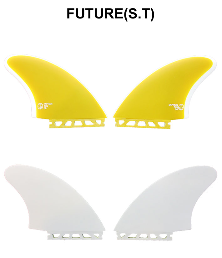 CAPTAIN FIN キャプテンフィン ツインキールフィン CF KEEL TWIN 5.35 [YELLOW] FIBERGLASS  ショートボード用フィン FCS／FUTURE 2フィン ツインフィン