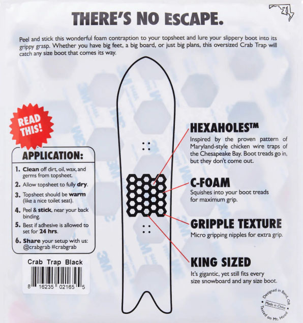 予約] 25-26 CRABGRAB スノーボードデッキパッド CRAB TRAP クラブ