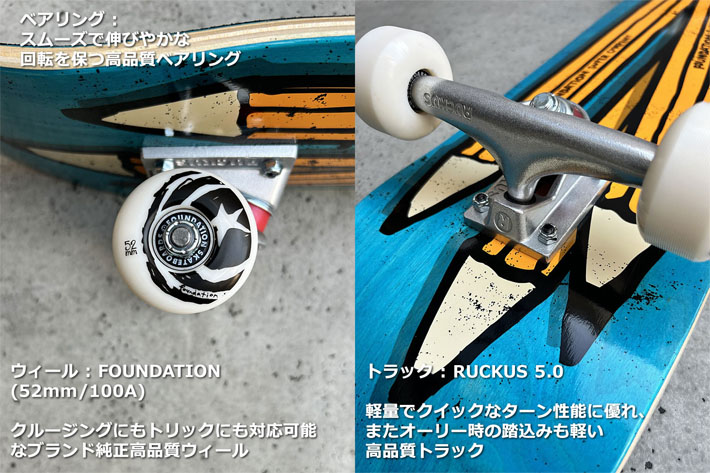 ファンデーション FOUNDATION スケートボード8.0コンプリートセット  