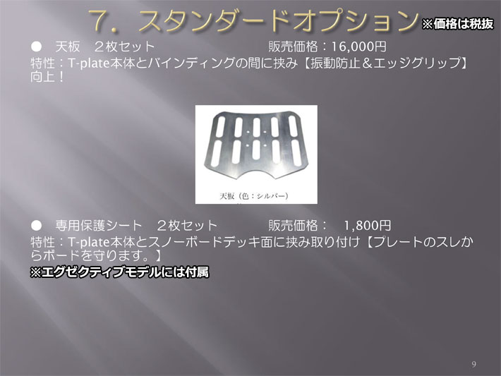 T-PLATE スノーボード ADVANCED MODEL SET アドバンスドモデル